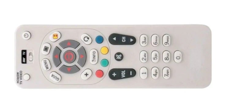 Controle remoto universal do decoder SKY Digital RC64SW pode ser usado em conjunto com a TV