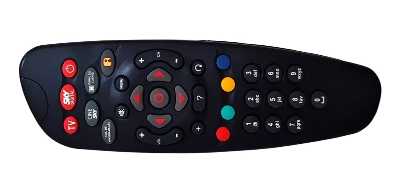 Controle remoto universal do decoder SKY Digital RC1643 pode ser usado em conjunto com a TV