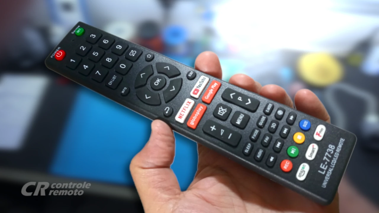 Controle remoto universal para smart tvs de última geração. Possui as exclusivas teclas para os serviços de streaming Netflix, Youtube, Globo Play, Google Play, Amazon, Smart TV e Freeview Play.