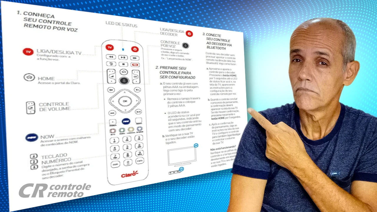 Conteudo do site CR Controle Remoto com manuais para configuração de controle remoto universal